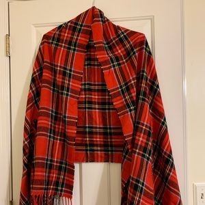 J Crew Factory plaid shawl, one size.